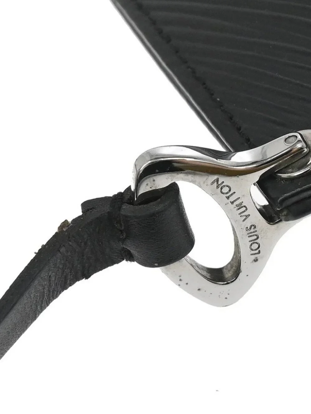 Louis Vuitton Black Epi Pochette Demi-lune Handbag